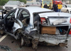 Последствия столкновения четырех машин показали в Воронеже 