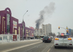 Черный столб дыма встревожил жителей Воронежа