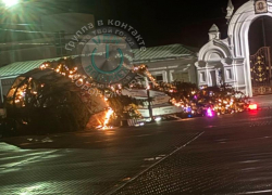 В Воронеже ветер решил перенести Новый год: ёлка легла отдохнуть 