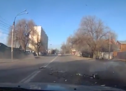 В Воронеже момент аварии с участием автоледи снял видеорегистратор  