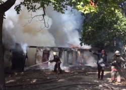 Крупный пожар на Левом берегу Воронежа в День города попал на видео