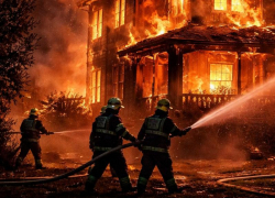 Мужчина попал в больницу после пожара в селе Русановка Воронежской области