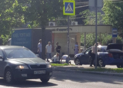 Воронежцы опубликовали фото женщины, сбитой на пешеходнике в Коминтерновском районе 