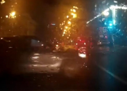 "Подрез" на мокрой дороге чуть не привел к ДТП в Воронеже