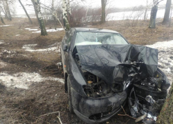 18-летний парень на иномарке улетел с трассы в кювет в Воронежской области