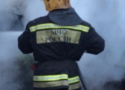 В центре Воронежа сгорел автобус