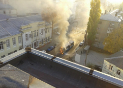 Загорелся автобус №80 в Воронеже 15 октября