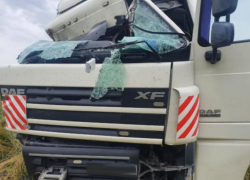 Остатки фуры после столкновения с КамАЗом сняли на воронежском участке М-4 «Дон»