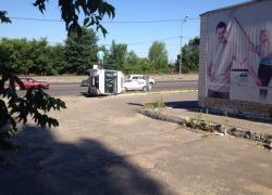 На воронежской окружной перевернулась маршрутка