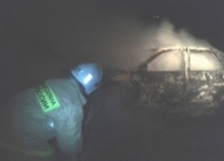 8 пожарных тушили загоревшуюся в Воронеже легковушку