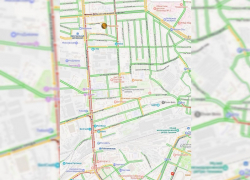 Карты оценили пробки в Воронеже в 4 балла, но Московский проспект традиционно «покраснел»