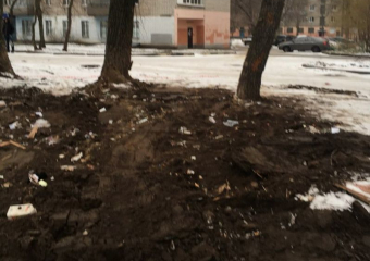 В Воронеже убрали гору мусора на переулке Гвардейском