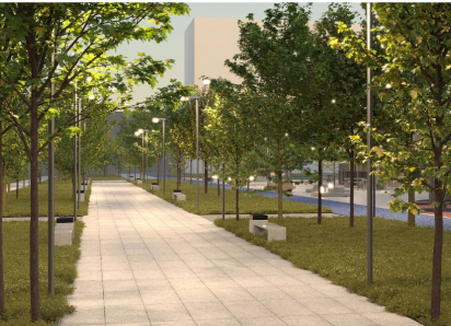 Бульвар в ЖК «Яблоневые сады» - пространство для счастья