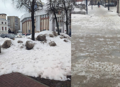 «Царь-куча» в центе города: общественник пожаловался на коммунальный коллапс в двух знаковых местах Воронежа