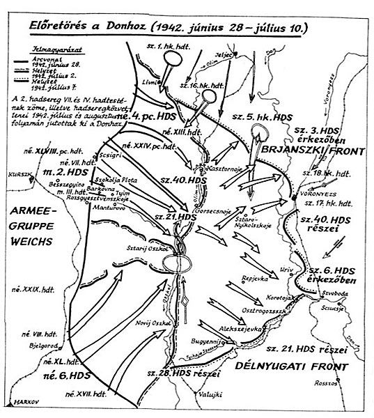 Карта воронежа 1942 года