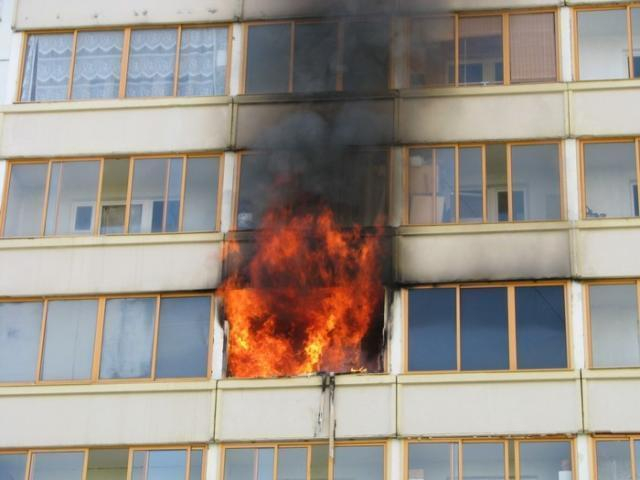 В Воронеже горела многоэтажка