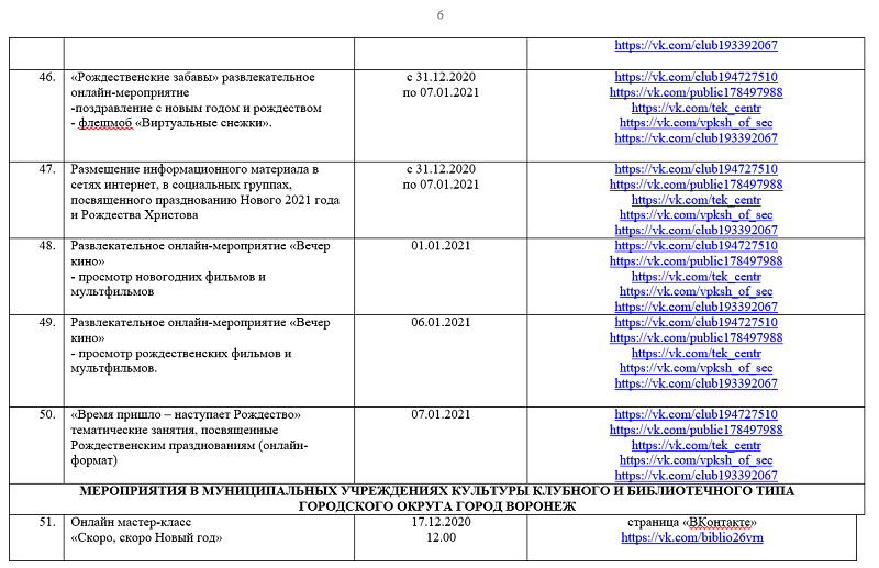 План мероприятий к 9 мая в воронеже