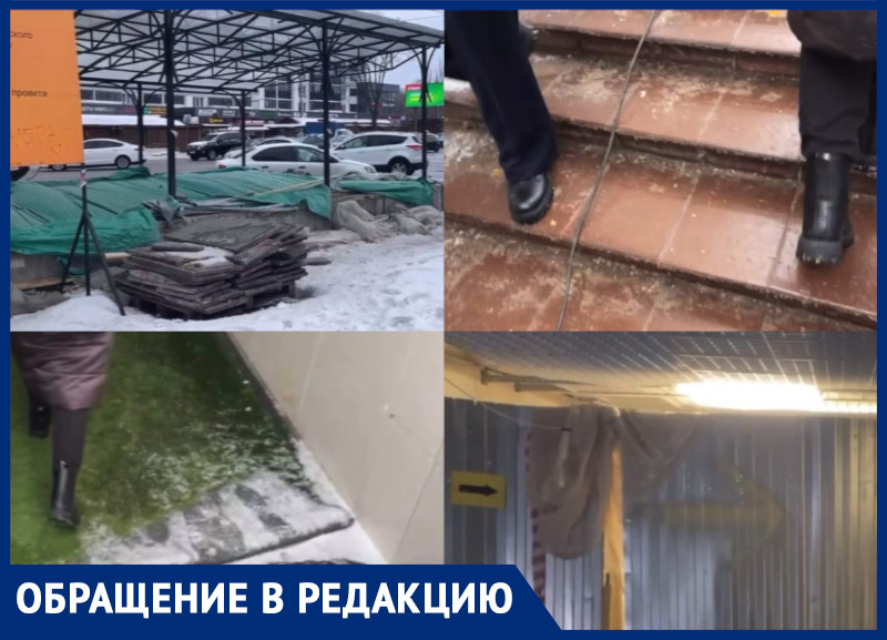 «Неизвестно, насколько это безопасно»: в Воронеже продолжается ремонт перехода, который обещали завершить больше месяца назад