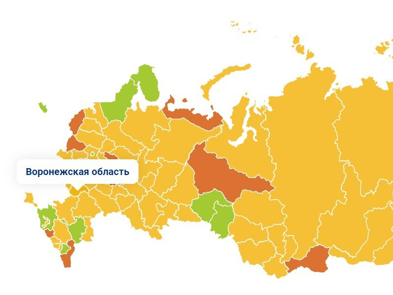 Карта где находится воронеж на карте россии