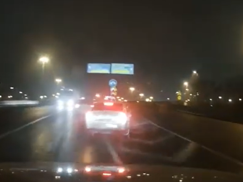 Таран авто из-за суеты на дороге показали от первого лица в Воронеже