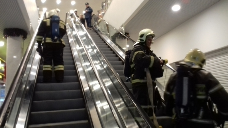 Из-за «сильного задымления» пожарные эвакуировали посетителей ТЦ в Воронежской области