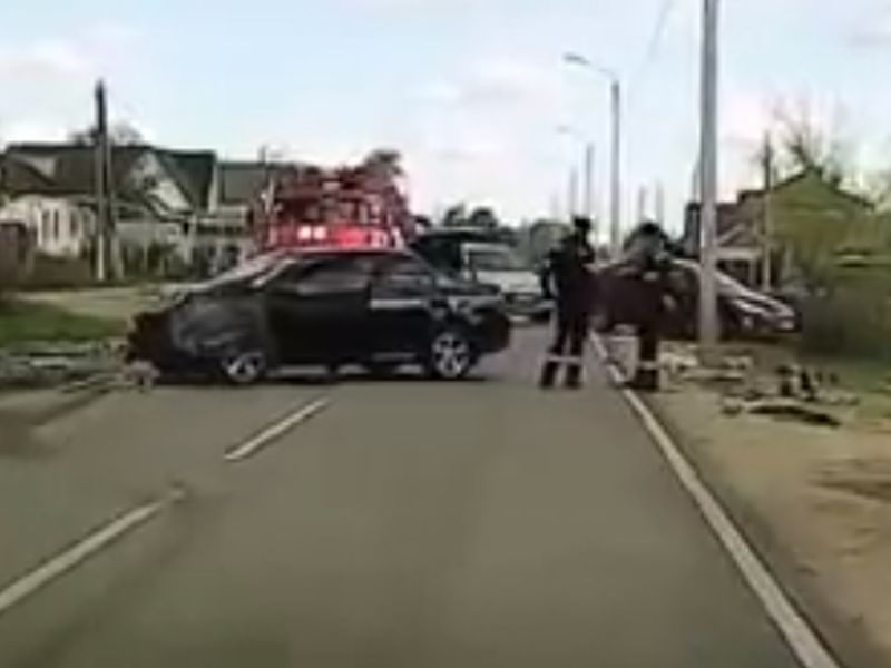 Опубликовано видео жуткой аварии, где воронежского водителя хватил инсульт