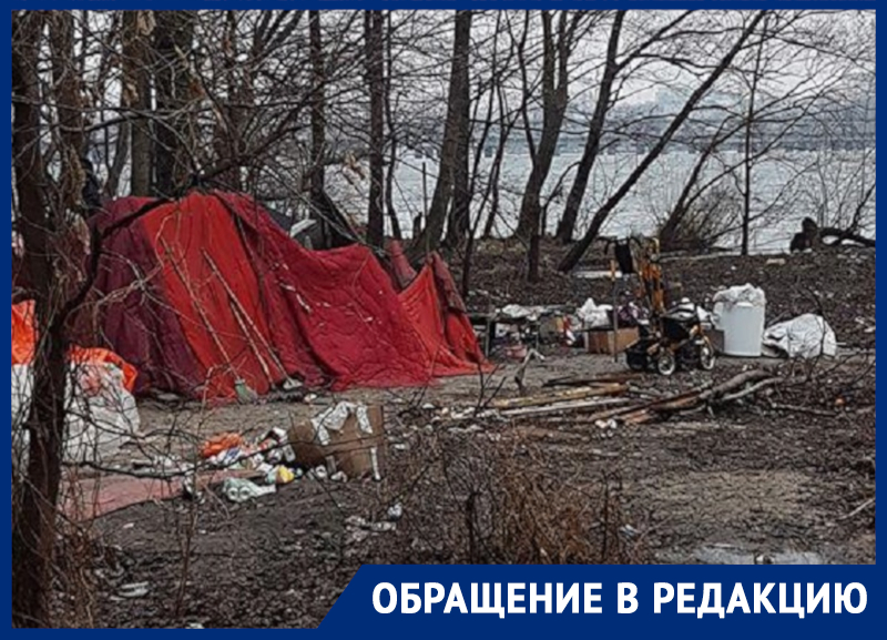 Ночлежки бездомных заполонили набережную Воронежского водохранилища