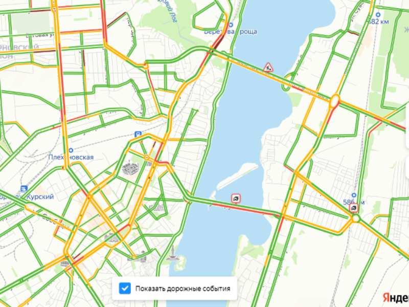 Пробки в воронеже онлайн карта