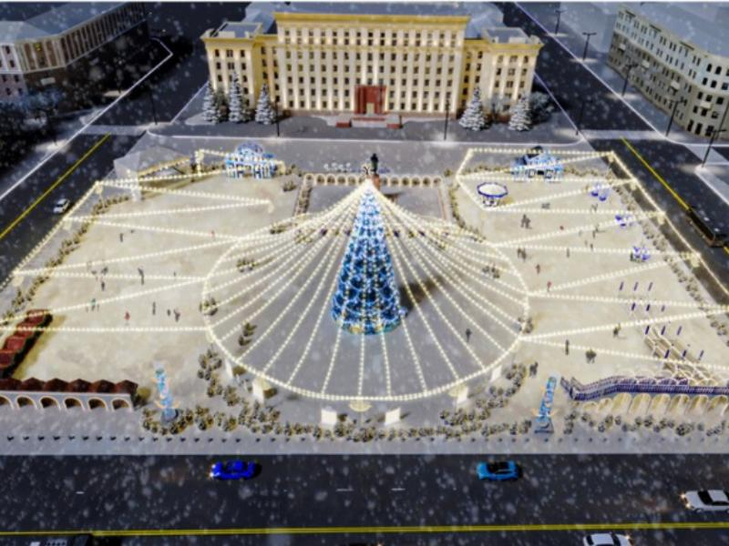 Вопреки бунту воронежцев: власти до сих пор молчат про новогоднее украшение площади за 65 млн рублей