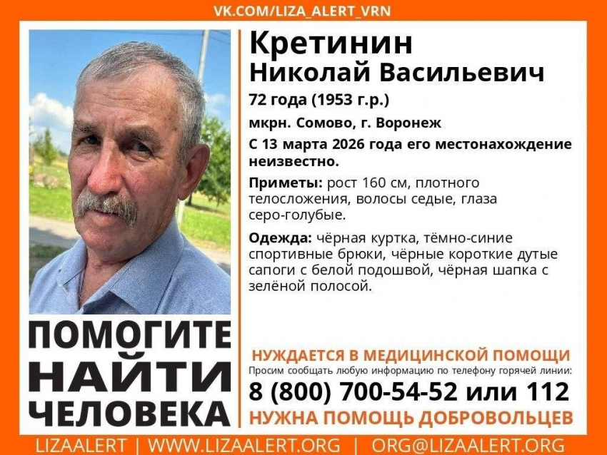 72-летнего пенсионера с провалами в памяти четвертые сутки ищут в Воронежской области