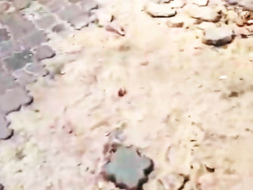 На тротуар в ямах и неровностях в центре Воронежа пожаловались пешеходы