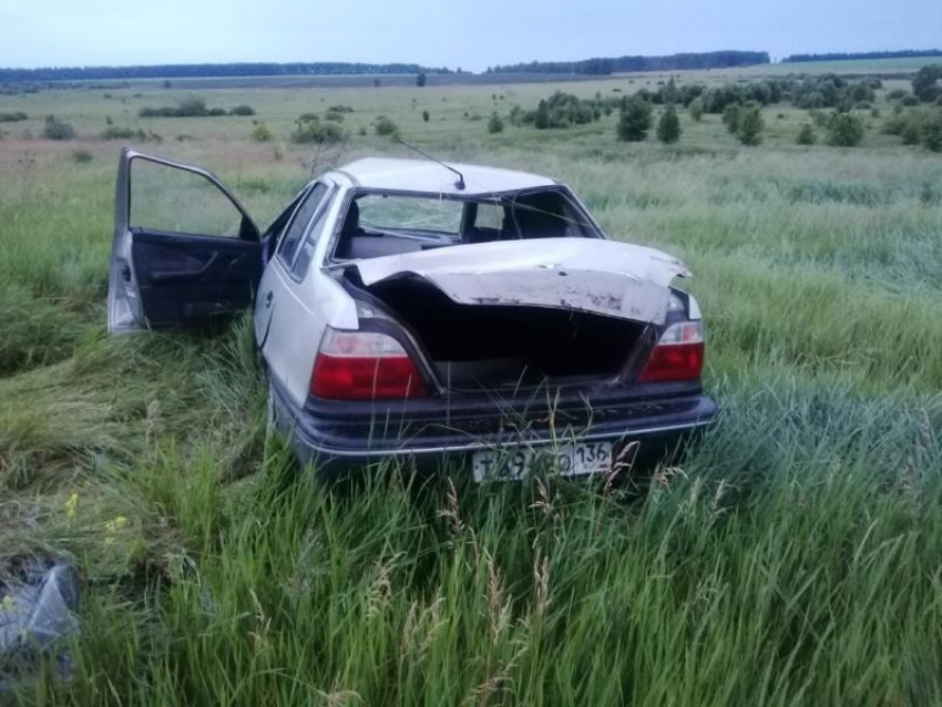 Машина с тремя детьми перевернулась в Воронежской области