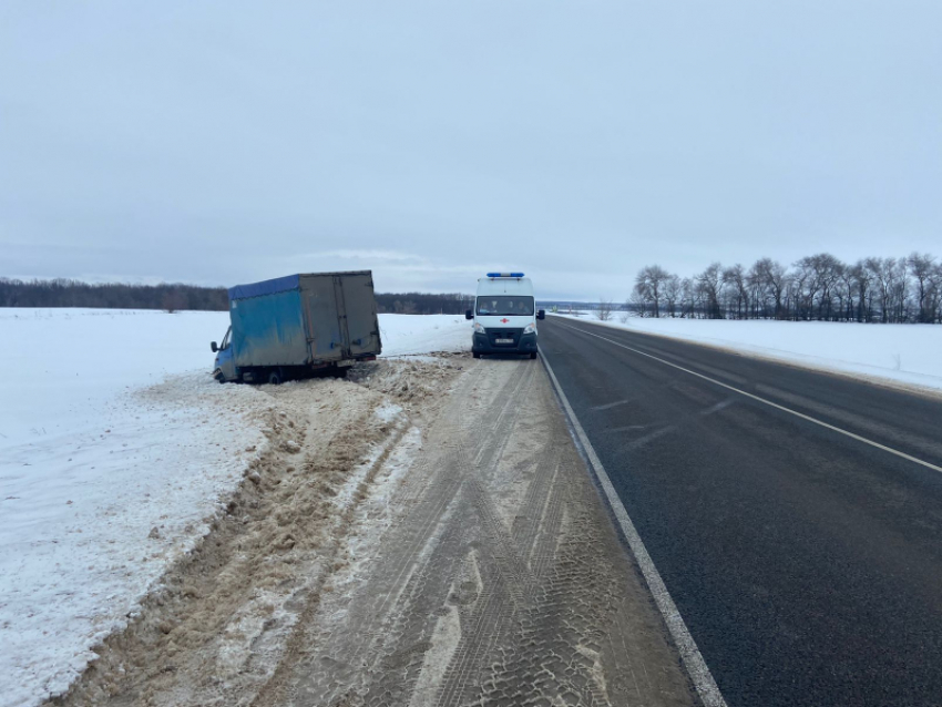 Автомобилист погиб в грузовике после съезда в кювет под Воронежем 