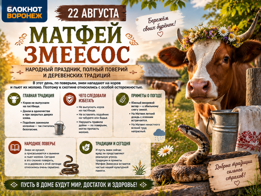 Змеи-вампиры у коровьего вымени: что скрывает праздник 22 августа