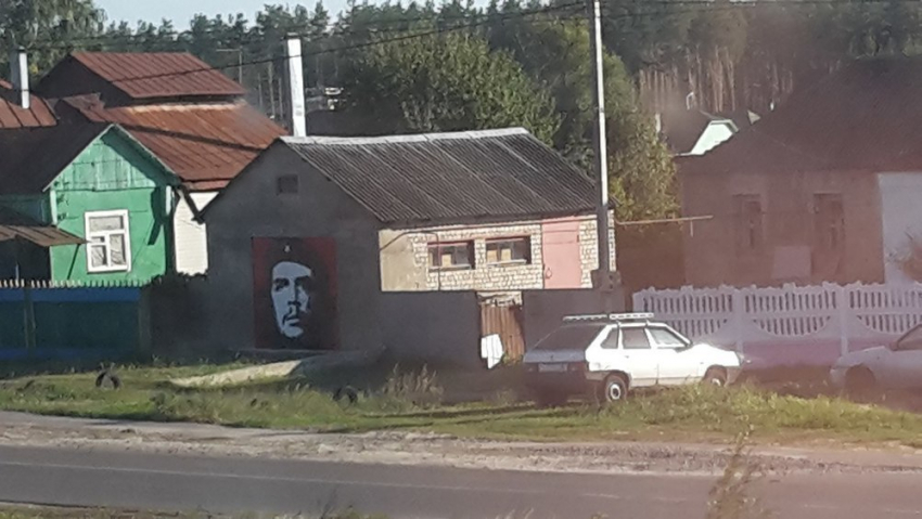 На доме под Воронежем появилось огромное изображение Че Гевары