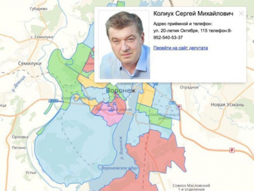 Онлайн-карту муниципальных депутатов запустили в Воронеже