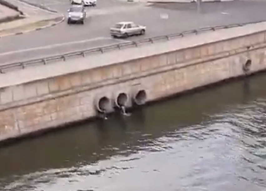 Слив нечистот в водохранилище в центре Воронежа сняли на видео 