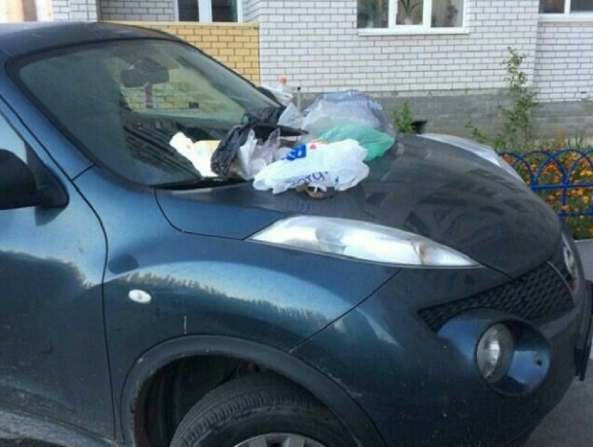 В Воронеже на неправильно припаркованный автомобиль справили нужду