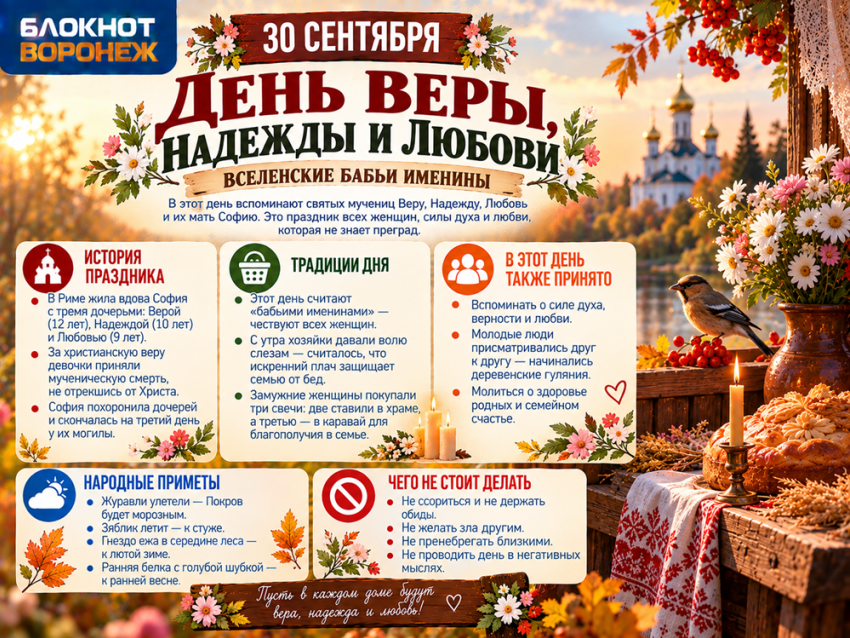 День Веры, Надежды и Любови: история мучениц и традиции «бабьих именин»