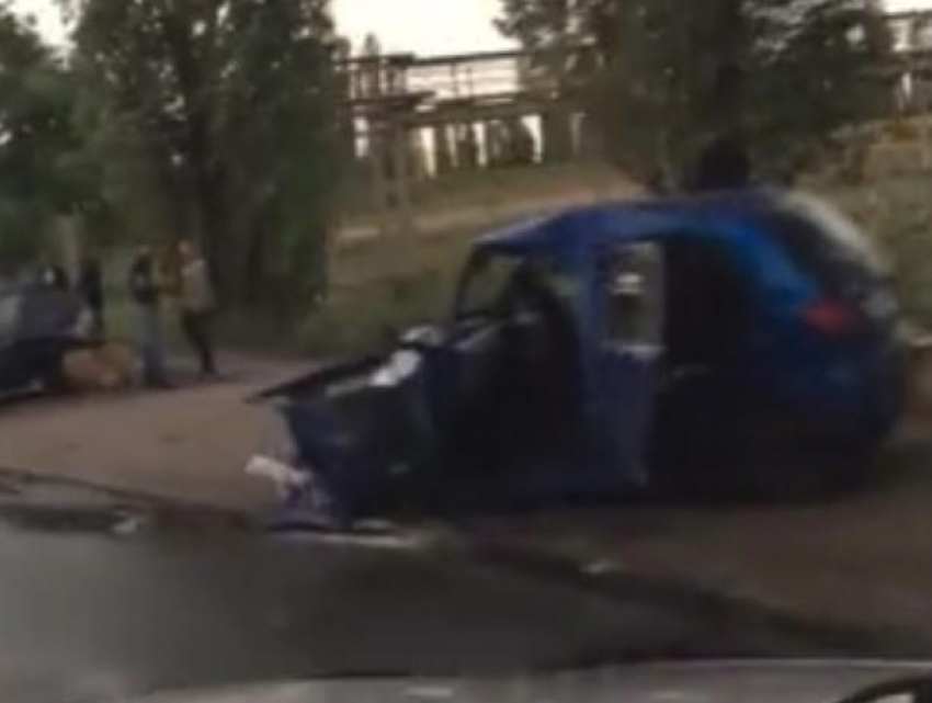 Страшные последствия ДТП с Matiz и BMW сняли в Воронеже