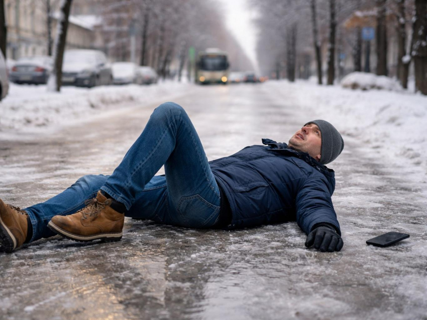 Более 1000 человек за неделю пострадали из-за гололеда в Воронеже