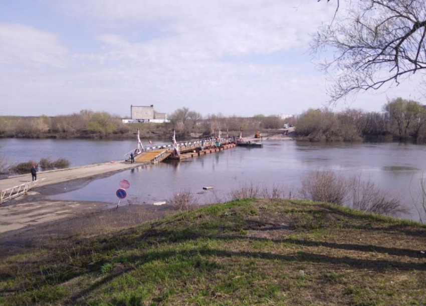 Едва открывшийся наплывной мост снова стал недоступен под Воронежем