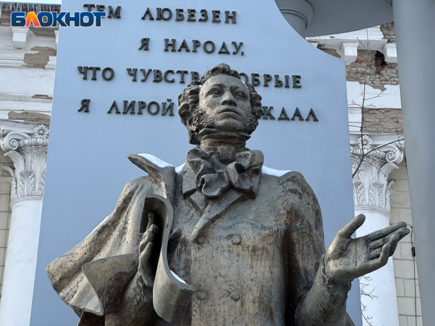 Как и когда открыли памятник Пушкину в центре Воронежа 