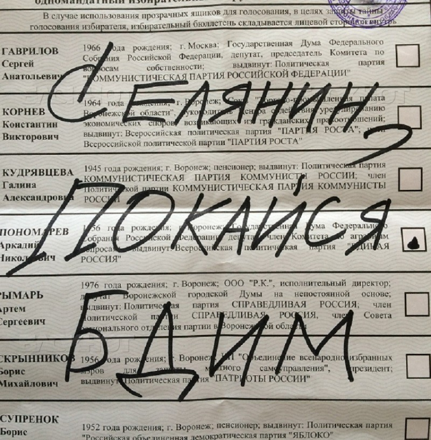 За отставку председателя Воронежского облизбиркома уже проголосовали 70 человек