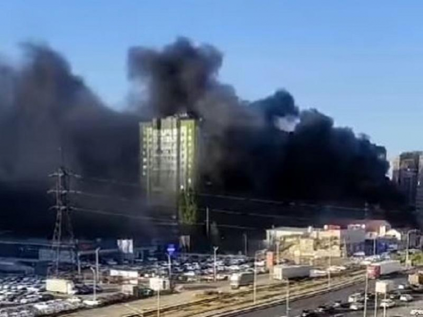 Причину возникновения огромного столба чёрного дыма на окружной трассе Воронежа назвали в МЧС