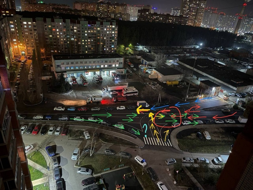 Безумная разметка повергла в шок жителей воронежского спальника 