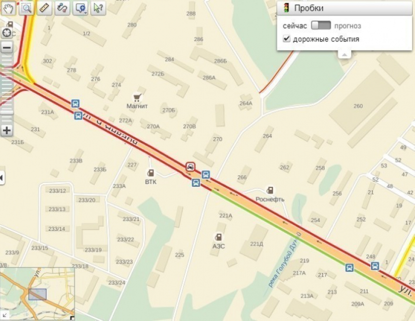В Воронеже столкнулись два автобуса