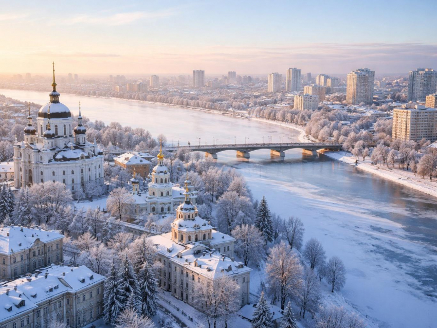 Январская классика: облака, снежок и стабильный минус в Воронеже