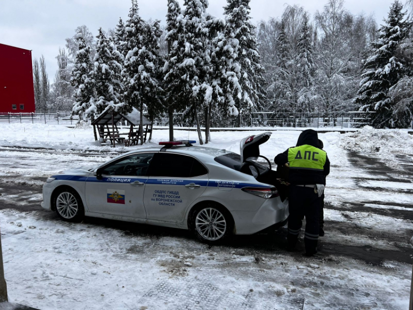 Детям из Донбасса устроили фотосессию с патрульным авто под Воронежем 