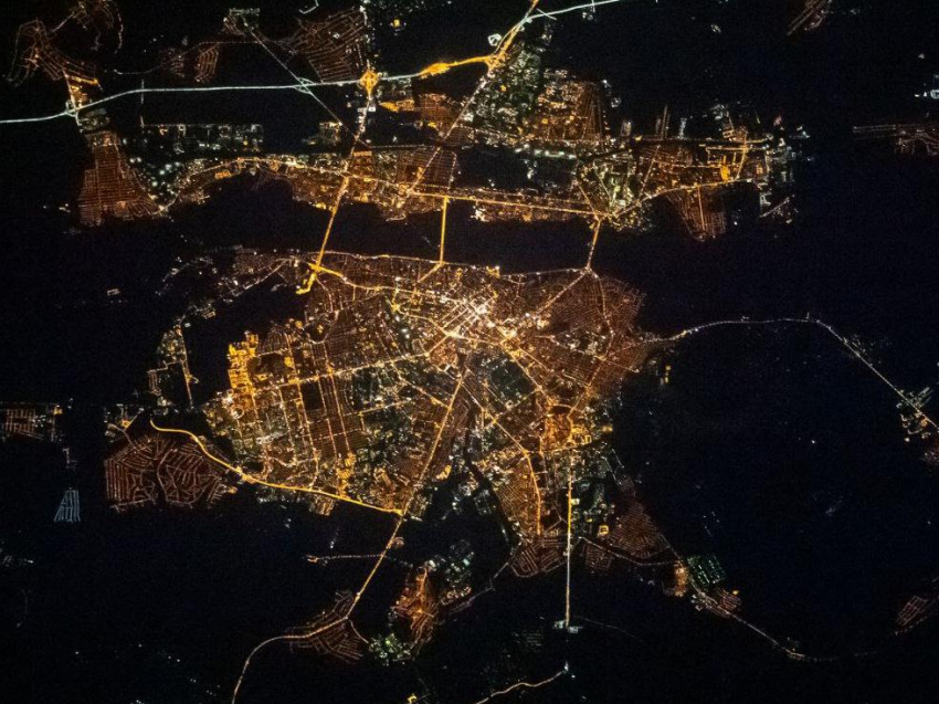 Воронеж с орбиты: космонавт Сергей Рязанский показал город с МКС